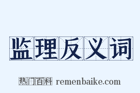 监理反义词是什么意思的图片